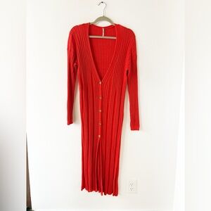 Free People Skylight Cardi Cherry Red S Small